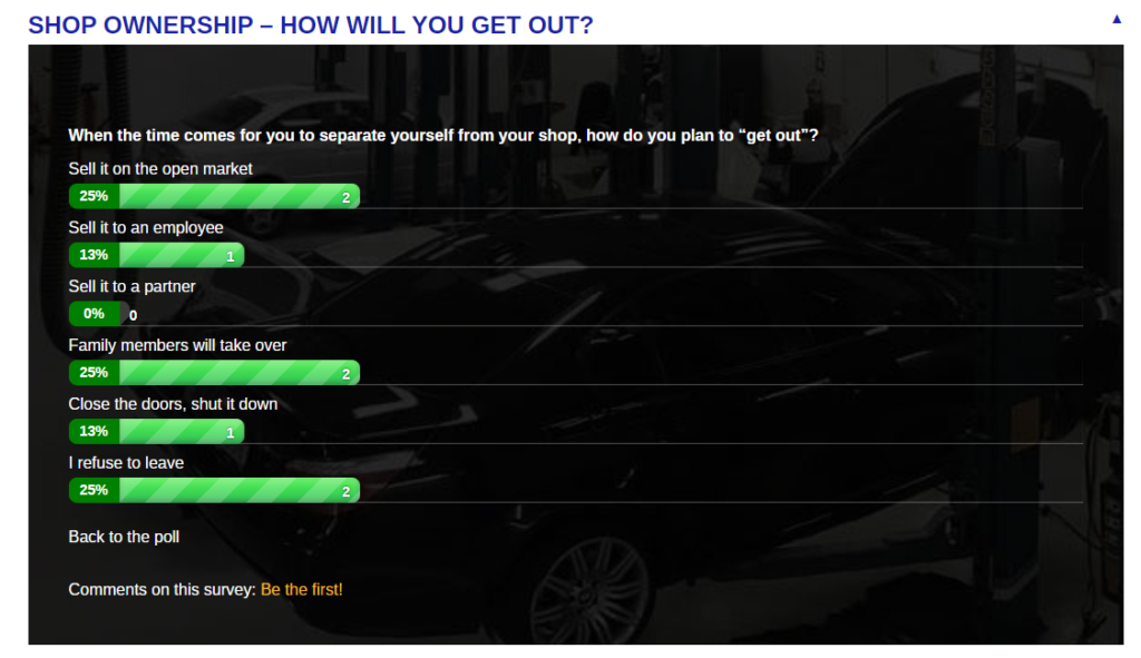 exit planning poll