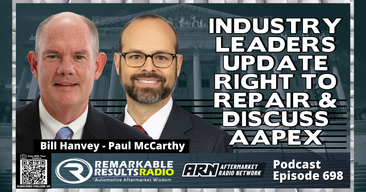 Industry Leaders Update Right to Repair Act & Discuss AAPEX 2021 – AUDIO 30 Min.